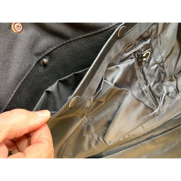 New Mens Black USA Leather Biker Vest 4XL Combat Trucker Gun Pocket RHH10564 - Picture 6 of 11